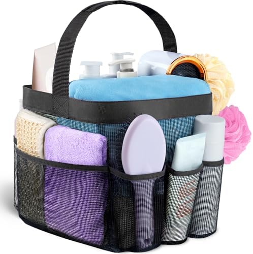Attmu Mesh Shower Caddy with 8 Pockets Portable Dorm Organizer