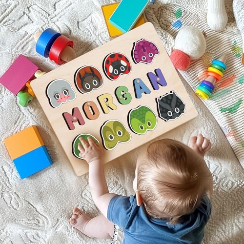 Personalized Wooden Name Puzzle for Toddlers 1-3