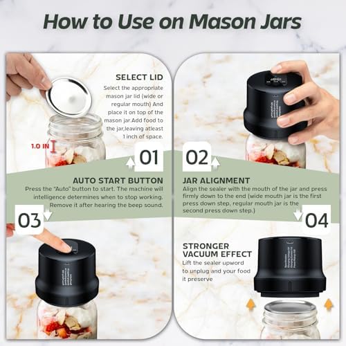 Presentastic 2025 Fully Automatic Mason Jar Vacuum Sealer