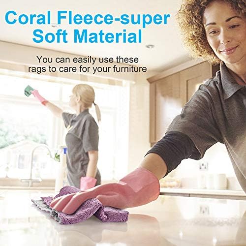 OstWony Reusable Cleaning Cloths 11PCS 10x6 Inch Microfiber Dish Towels