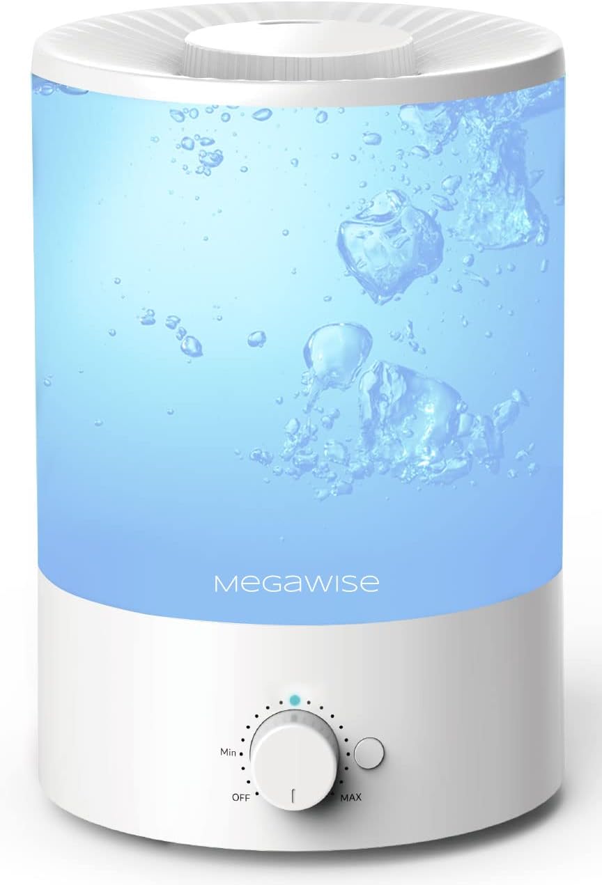 MegaWise Cool Mist Humidifier with Essential Oil Diffuser and Night Light