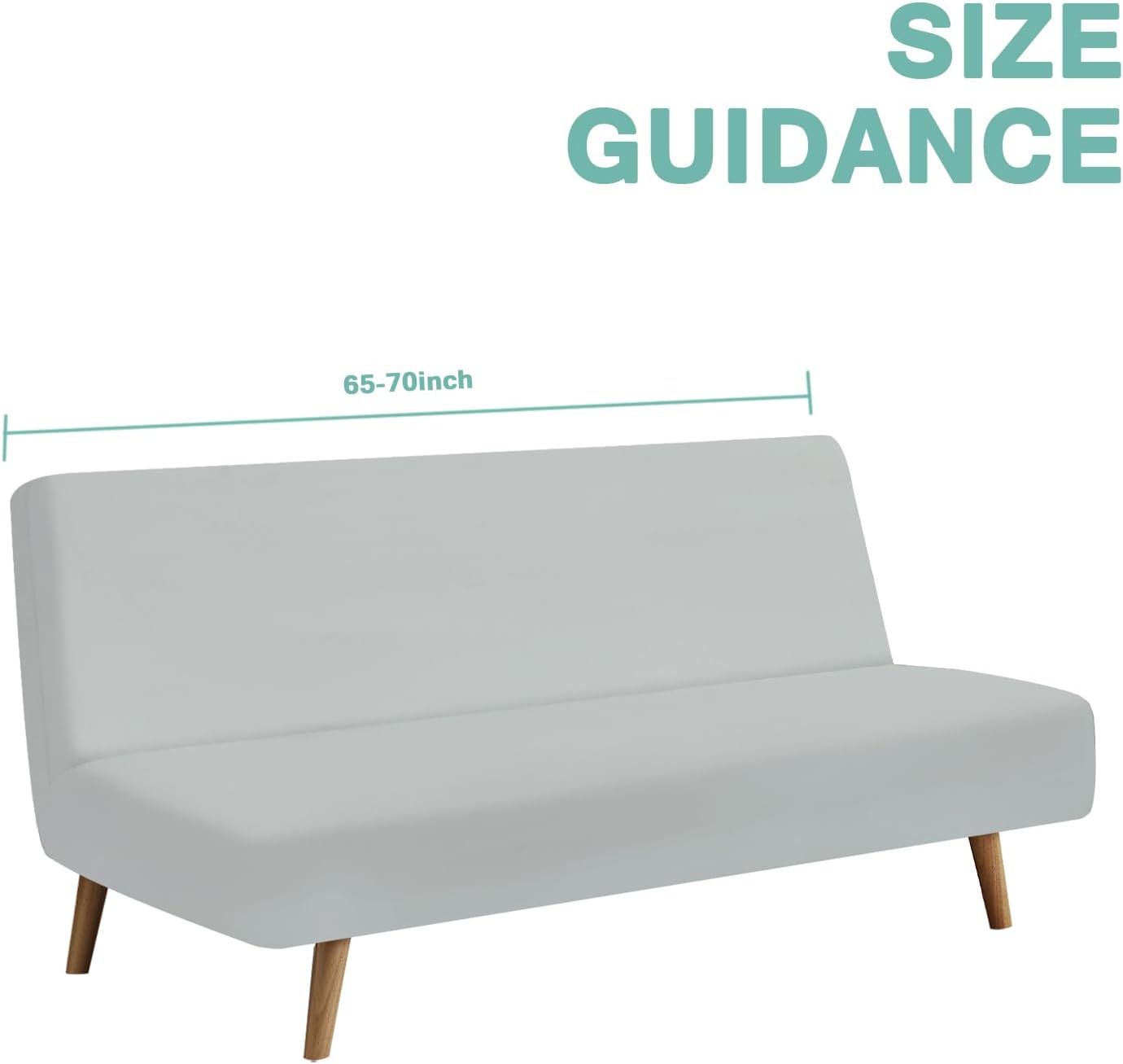 Luv4babe Waterproof Futon Cover for Armless Sofa Bed Gray