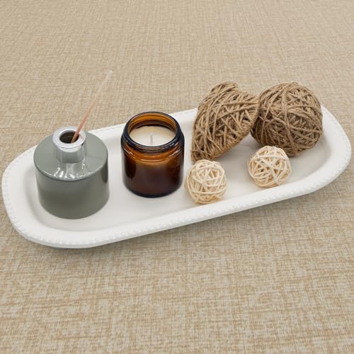 Wooden Decorative Bowl Tray with Iron Base