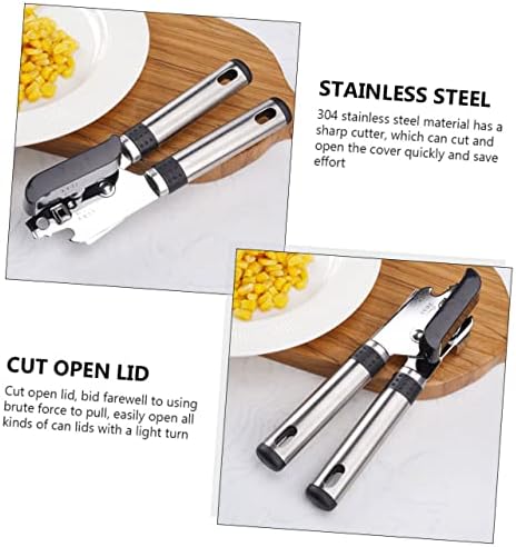 1Pc Stainless Steel Can Opener and Multi Function Bottle Opener with Lever