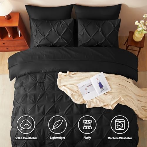 CozyLux Queen Comforter Set 7 Piece Bed in a Bag
