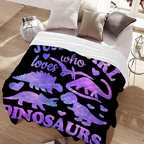 Dinosaur Blanket Gift for Women Kids Plush Throw