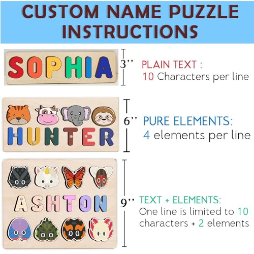Personalized Wooden Name Puzzle For Toddlers
