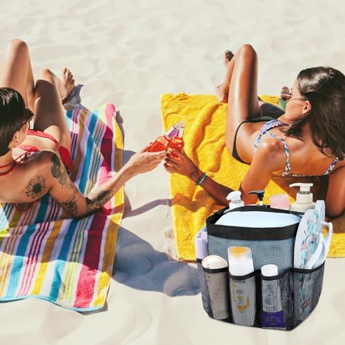 Attmu Mesh Shower Caddy with 8 Pockets Portable Dorm Organizer