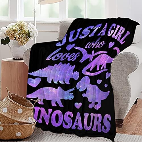 Dinosaur Blanket Gift for Women Kids Plush Throw