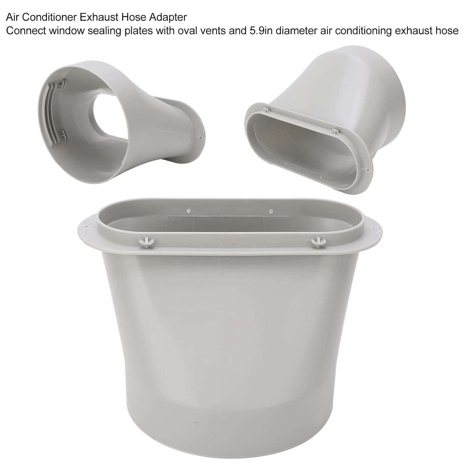 Air Conditioner Exhaust Hose Adapter 59in Rectangular to Round