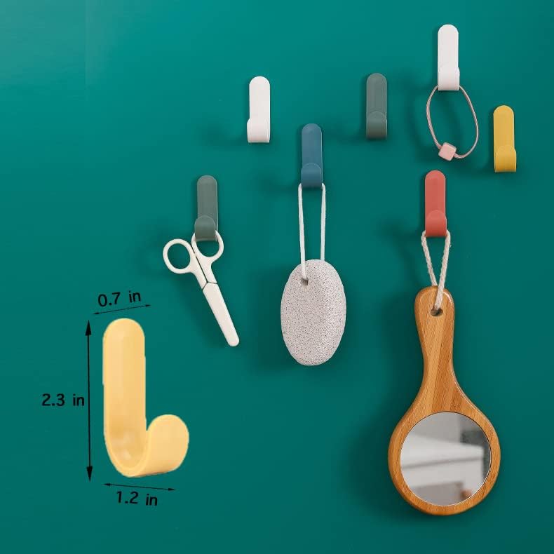 24 Pack Adhesive Hooks for Keys and More