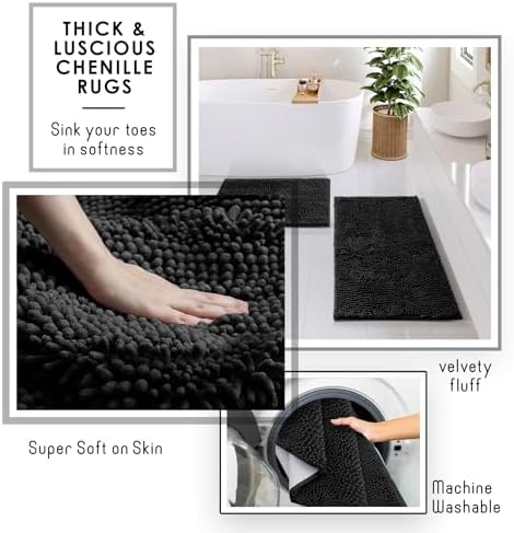 Clara Clark 22PC Black Bathroom Accessory Set