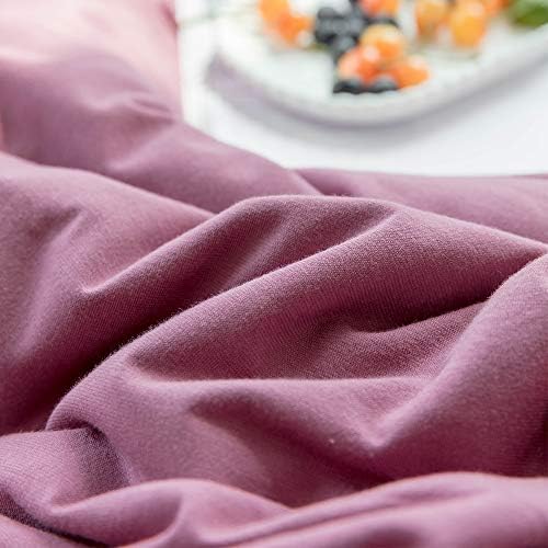 AMWAN Solid Purple Duvet Cover Queen Size