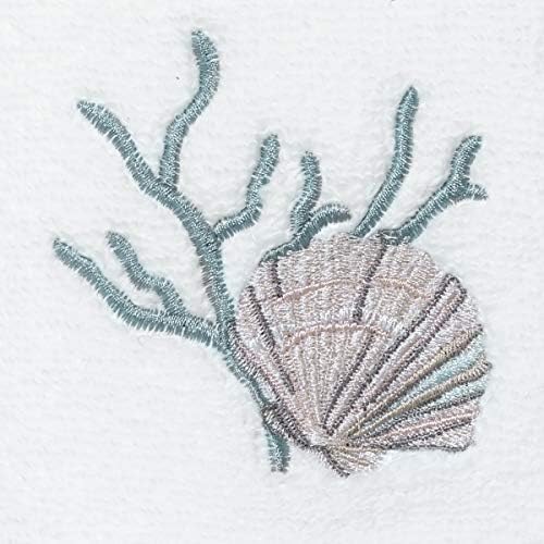 Avanti Linens Fingertip Towel - Soft Absorbent Cotton Coastal Terrazo Collection