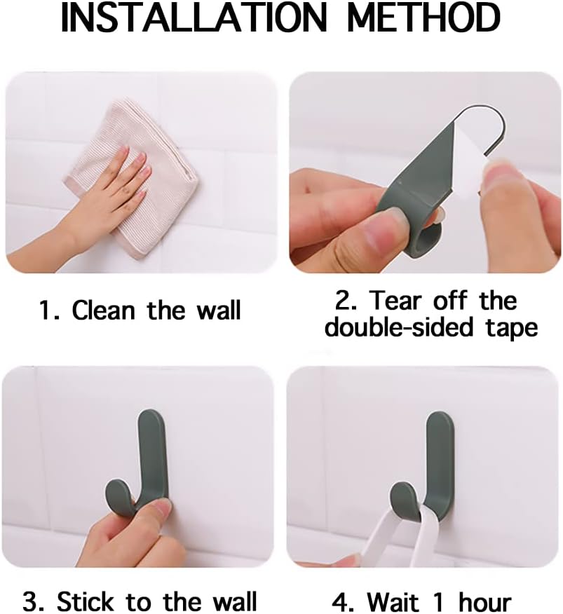 24 Pack Adhesive Hooks for Keys and More