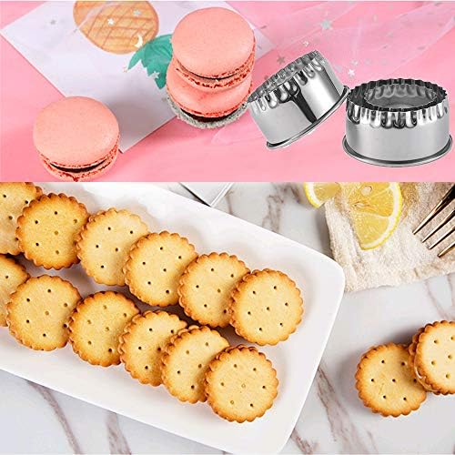 Stainless Steel Cookie Cutters 3Pcs Flower Edge Set