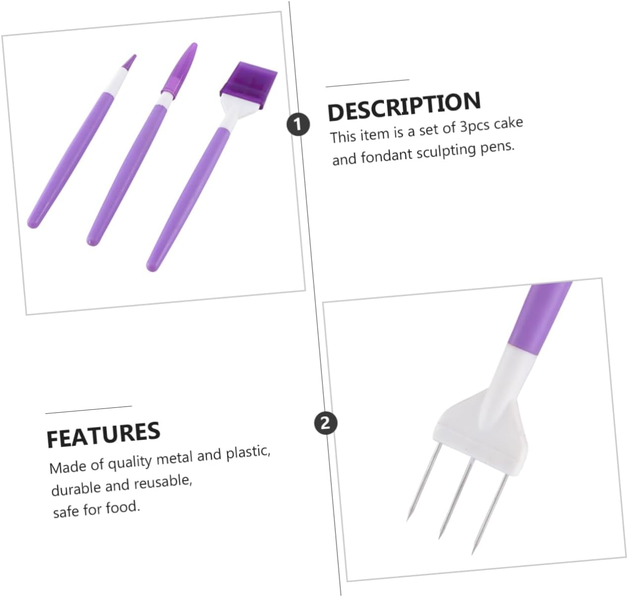 DECHOUS Cookie Carving Tool Set Plastic Oval Cake Decorators