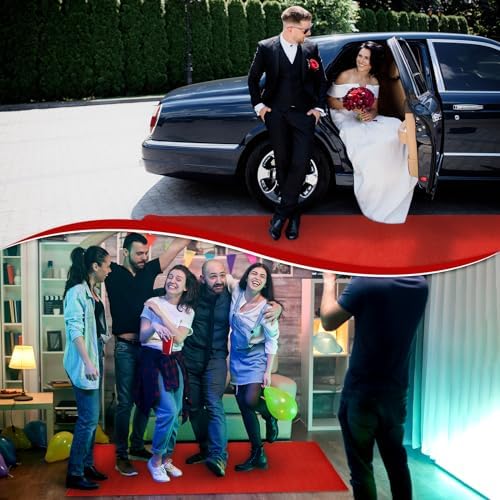 4ft x 10ft Extra Thick Red Carpet Runner for Party and Events