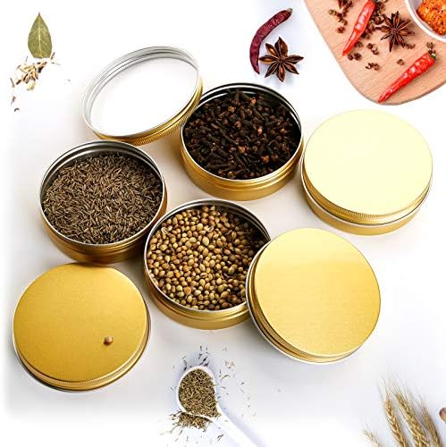 Foraineam 24 Piece 4 Oz Screw Lid Round Tin Jars