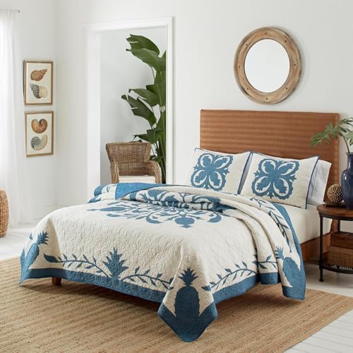 Tommy Bahama Queen Quilt Soft Cotton Coastal Bedding Set