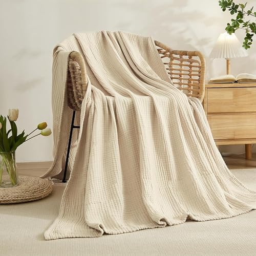 EMME Large 50x70 Cotton Throw Blanket for Women