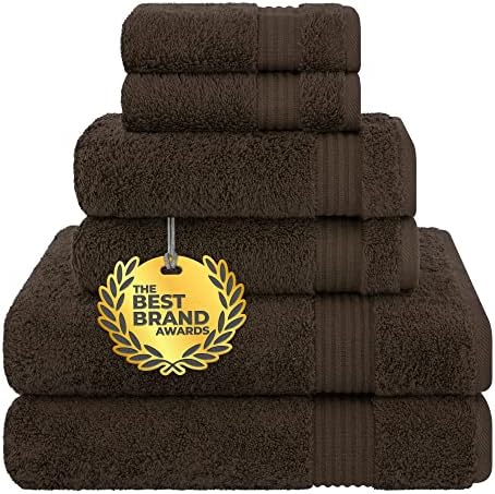 Cotton Paradise 6 Piece Towel Set Brown