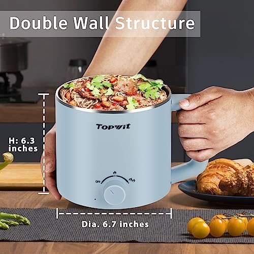 Topwit Multi-Use Electric Hot Pot with Steamer