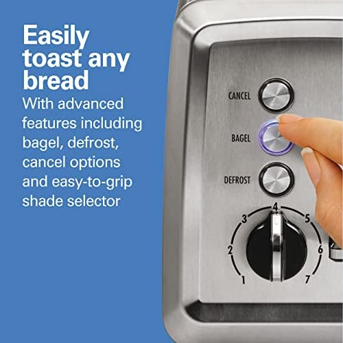 Hamilton Beach 2 Slice Toaster with Bagel Setting and Slide-Out Crumb Tray