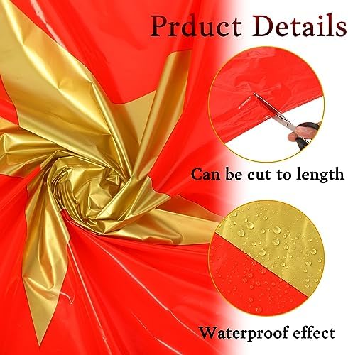 Timgle Disposable Red Plastic Carpet Runner for Party Movie Night