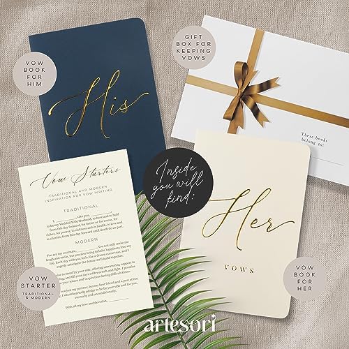 ARTESORI Premium Wedding Vow Book for Her Him