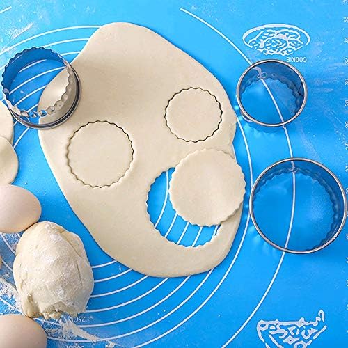Stainless Steel Cookie Cutters 3Pcs Flower Edge Set