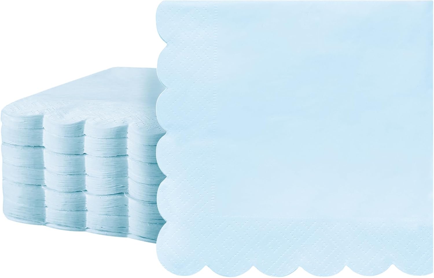 Fuutreo 100 Pcs Light Blue Cocktail Napkins