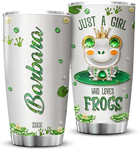 ZOXIX Personalized Name Frogs Tumbler 20oz Insulated Cup