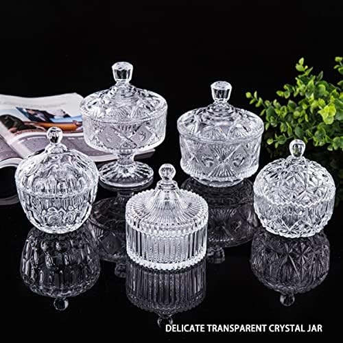 Transparent Crystal Jar With Lid - Elegant Storage Display Container