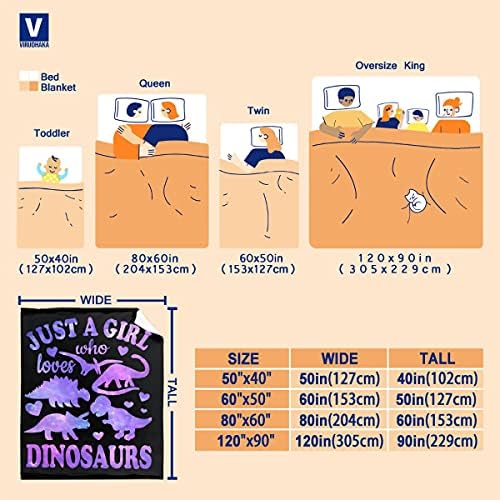 Dinosaur Blanket Gift for Women Kids Plush Throw