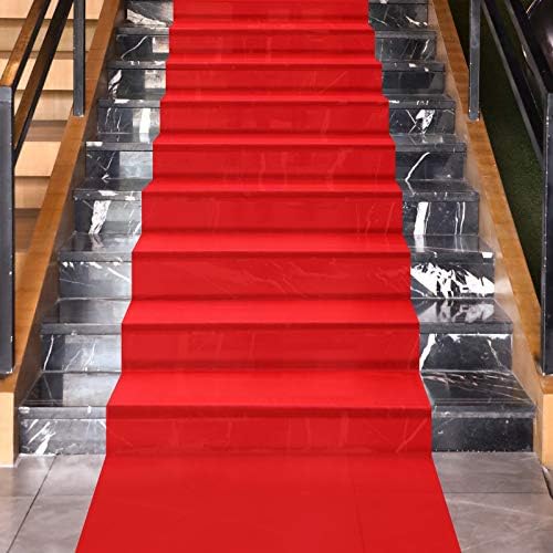 Shappy Red Carpet Runner Rug with Tape for Party Events