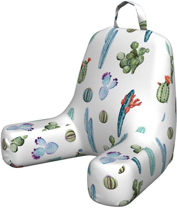 Ambesonne Cactus Reading Pillow Green Blue Small
