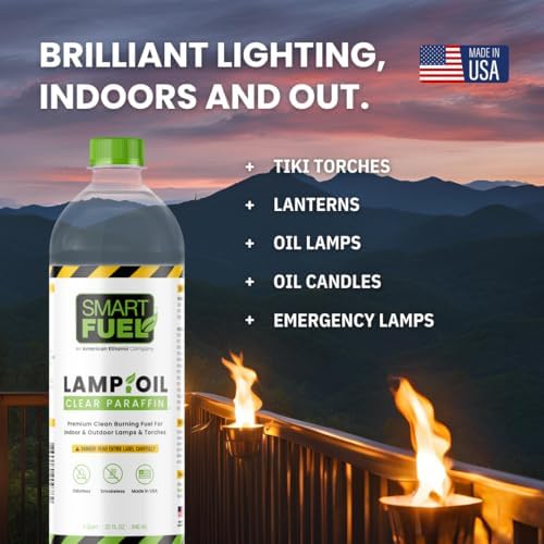 Smart Fuel Ethanol Paraffin Oil Lamp 32 oz