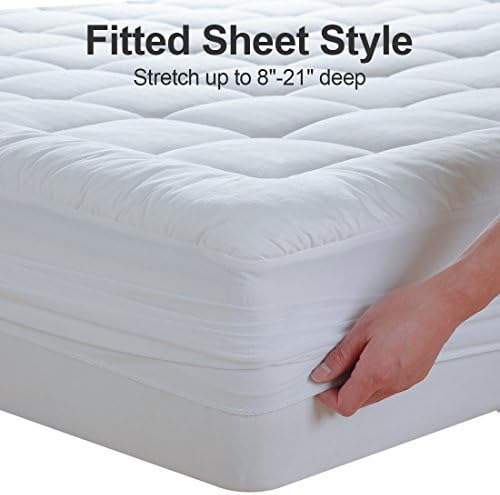 EASELAND King Mattress Pad 78x80 White