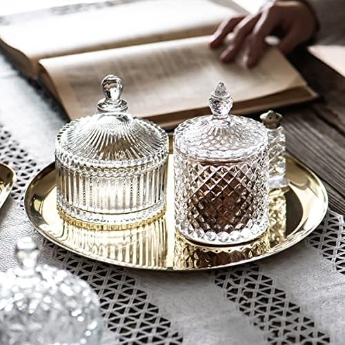 Transparent Crystal Jar With Lid - Elegant Storage Display Container