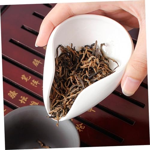 Hohopeti Set Tea Scoop Porcelain Tea Vessel for Loose Leaf