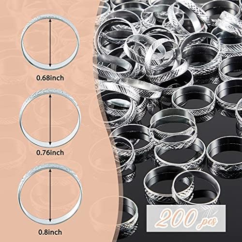 Hicarer 200 Piece Silver Fidget Ring Set for Bridal Shower