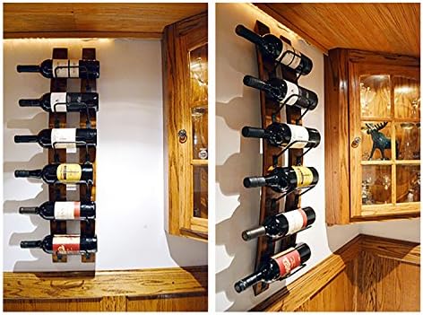 Wall Mounted Wine Rack with 6 Bottle Storage