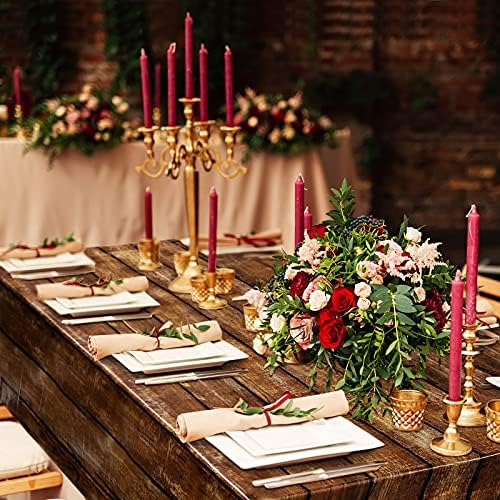 Irenare Rustic Plastic Table Covers 3 Pcs 54x108 Inches Brown Wood Grain