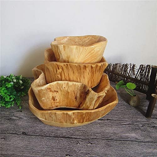 Handmade Natural Root Wood Salad Bowl 12-14 Inch