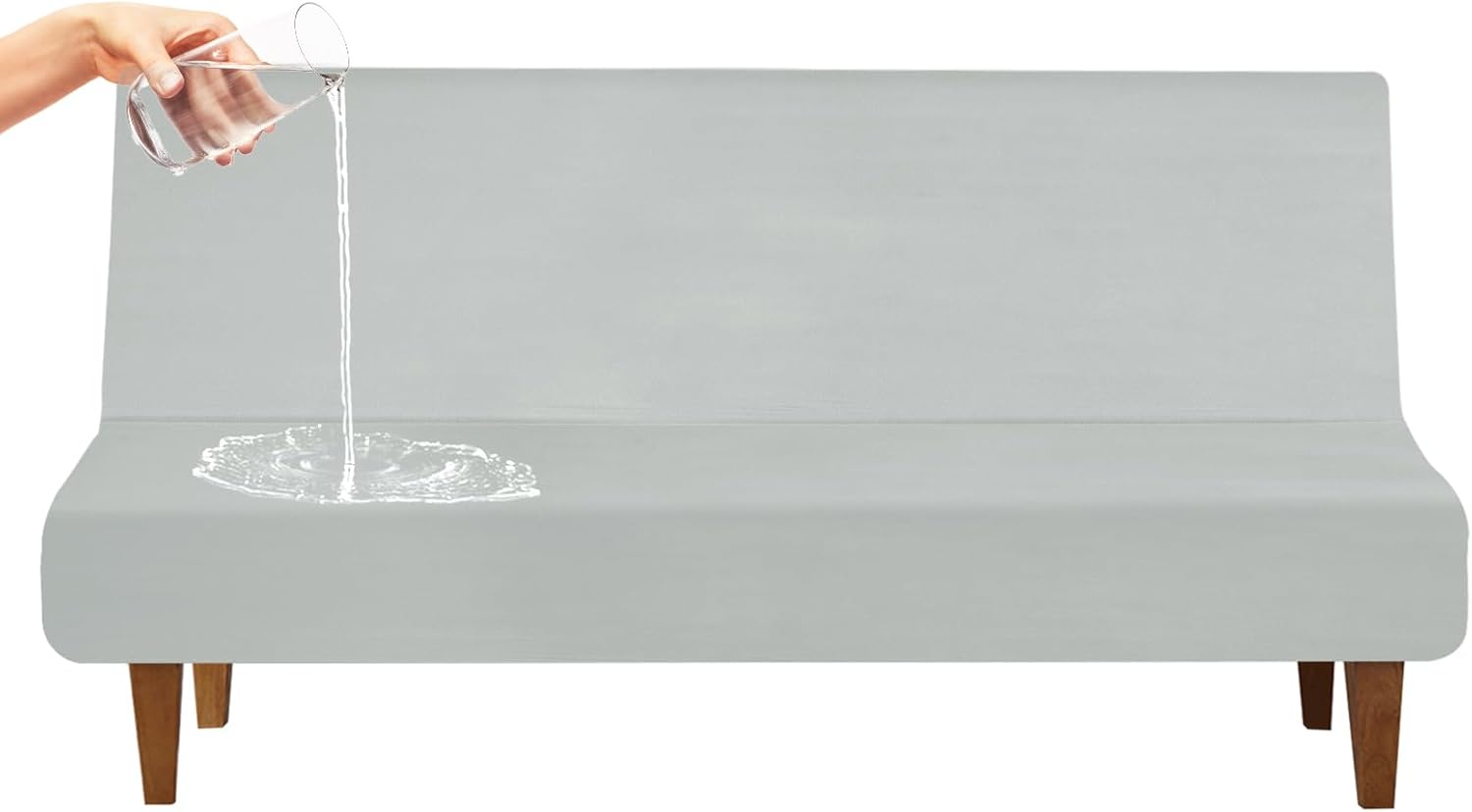 Luv4babe Waterproof Futon Cover for Armless Sofa Bed Gray
