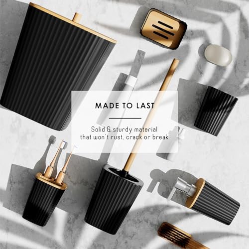 Clara Clark 22PC Black Bathroom Accessory Set