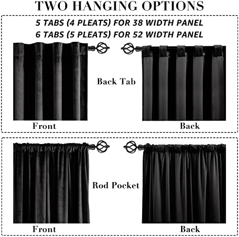 XTMYI Velvet Blackout Door Curtain Panels 80 Inch