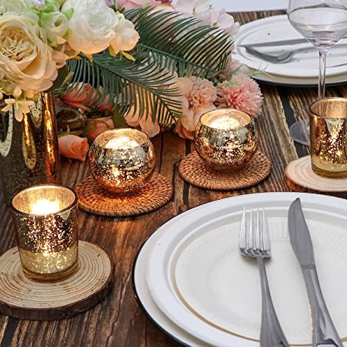 24pcs Assorted Gold Votive Candle Holders