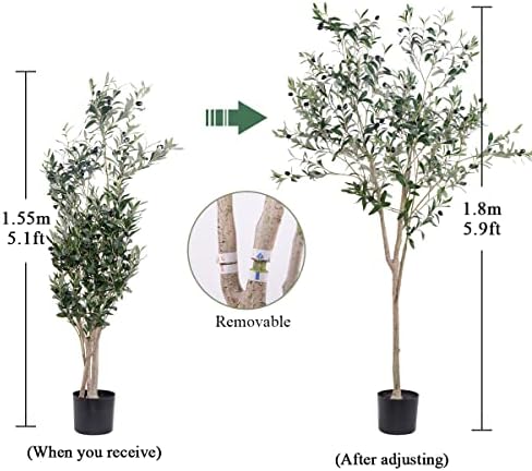 6FT Artificial Olive Tree for Living Room Decor